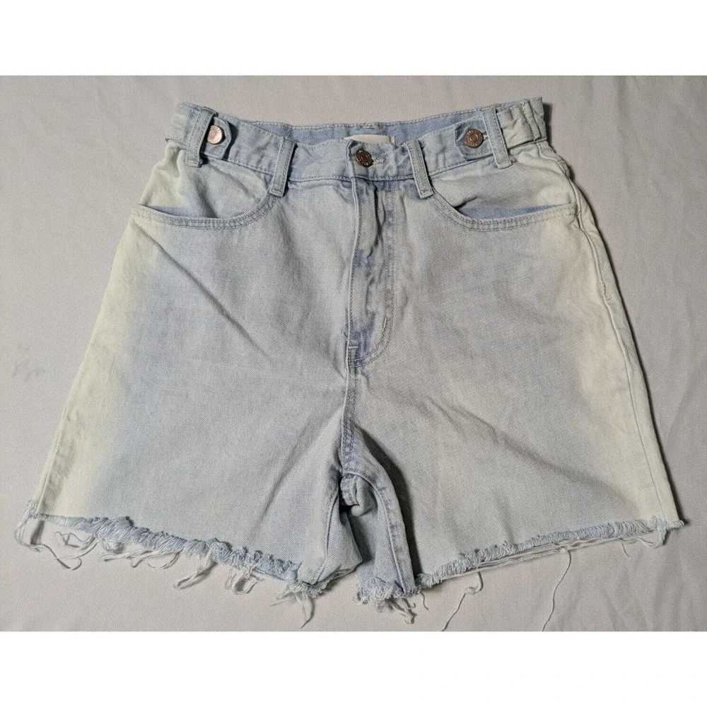 BDG URBAN OUTFITTER LONG LINE‎ CARPENTER Women Size 27 Blue Dyed Denim Shorts